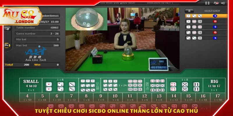 Khám phá các loại cược và mức thưởng trong sicbo