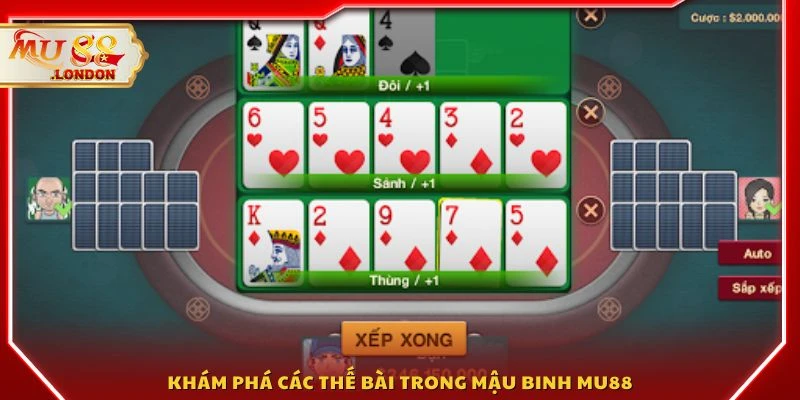 Khám phá các thế bài trong Mậu binh MU88